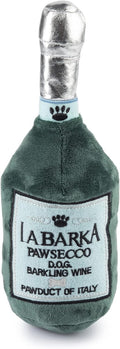 Labarka Pawsecco Plush Designer Dog Toys with Interactive Squeaker - Stimulating Pet Enrichment, Machine-Washable, and Safe for All Breeds, One Size