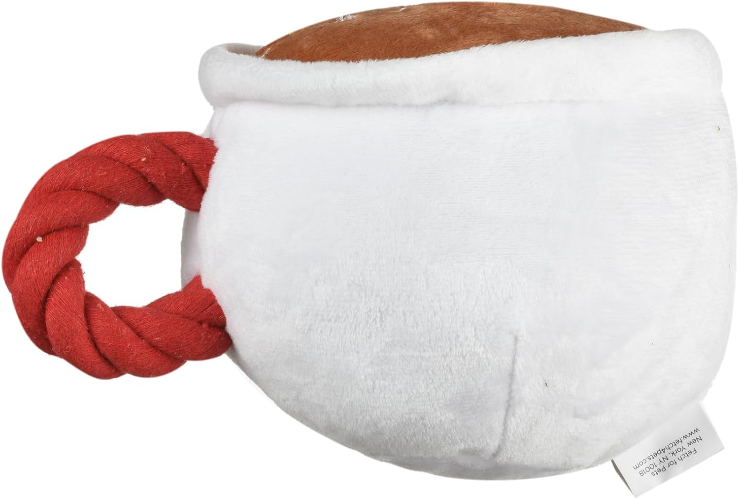 Central Perk Coffee Mug Plush Dog Toy with Rope Handle | Soft Squeaky Toy for Dogs | Stuffed Dog Toy with Squeaker for Added Entertainment, Friends Collectible